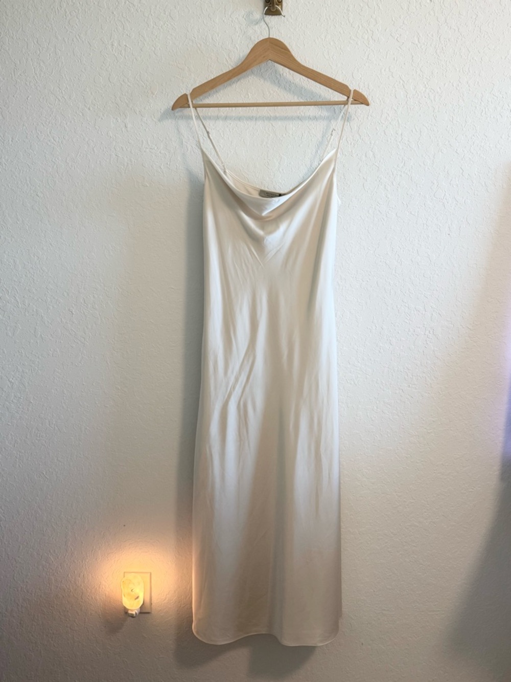 All Saints Silky Cowl Neck Slip Dress
